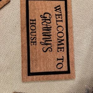 Personalized door mats.